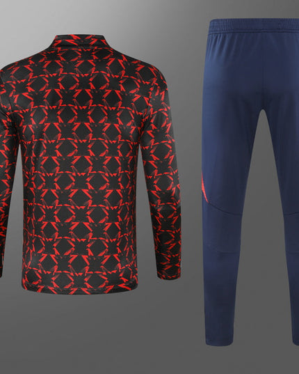 2024-25 Manchester United Red and Black Training Suit S-2XL