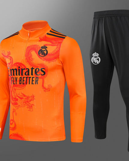 2024-25 Real Madrid Orange Special Edition Training Suit S-2XL