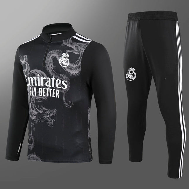 2024-25 Real Madrid Black Special Edition Training Suit S-2XL