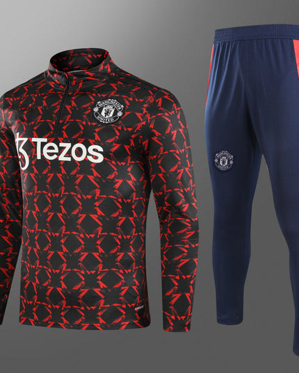 2024-25 Manchester United Red and Black Training Suit S-2XL