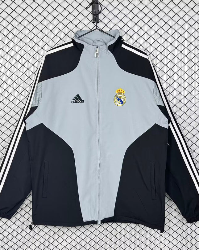 Real Madrid Retro Windbreaker (Grey)