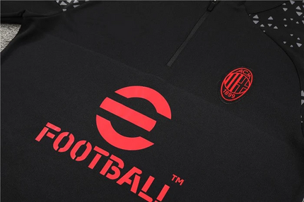 AC MILAN BLACK Training Suit Kit 2023 2024