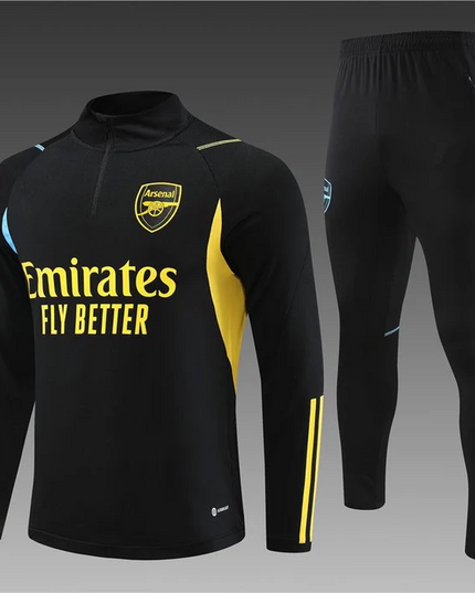 ARSENAL BLACK Training Suit Kit 2023 2024