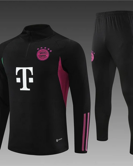 BAYERN MUNICH BLACK Training Suit Kit 2023 2024