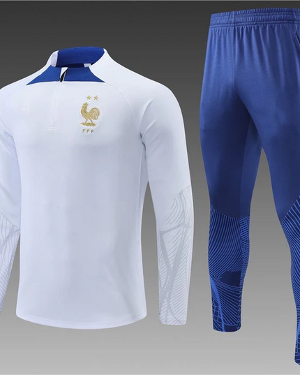 FRANCE WHITE-BLUE TEAM Training Suit Kit 2023 2024