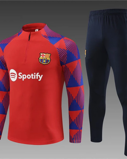 FC BARCELONA RED-BLUE Training Suit Kit 2023 2024