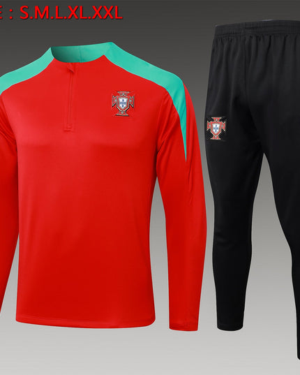2024-25 Portugal Red Training Suit S-2XL