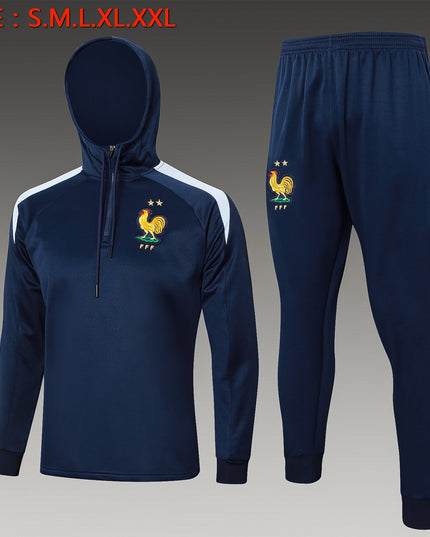 2024-25 French royal blue hat training suit S-2XL