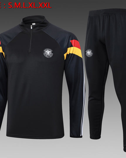 2024-25 German Black (sleeves red, yellow) training suit S-2XL