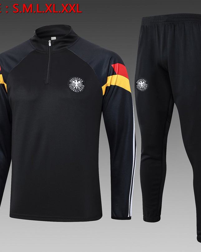 2024-25 German Black (sleeves red, yellow) training suit S-2XL