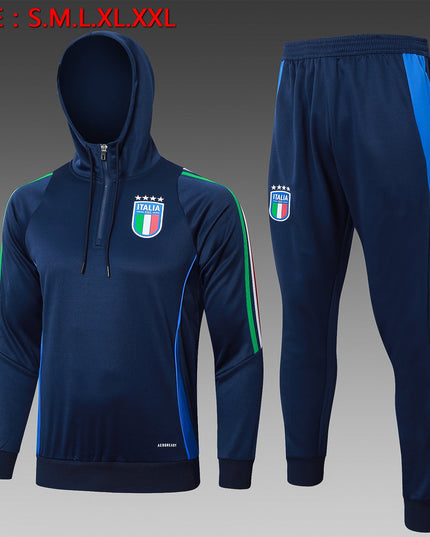2024-25 Italy Royal Blue Hat Training Suit S-2XL