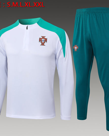 2024-25 Portugal White Training Suit S-2XL