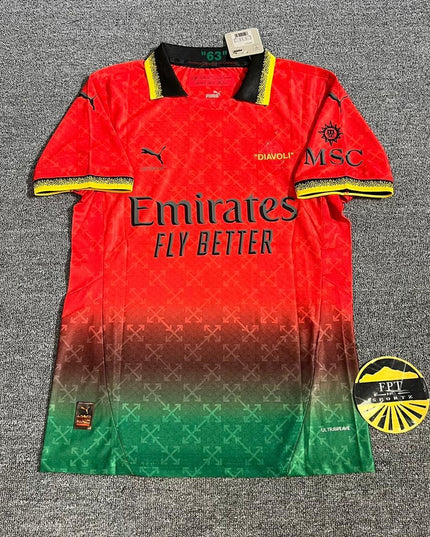 AC Milan x Offf Whitee Red Player Issue Kit