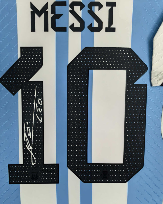 LM10 Argentina 2022 World Cup Home Signed Shirt