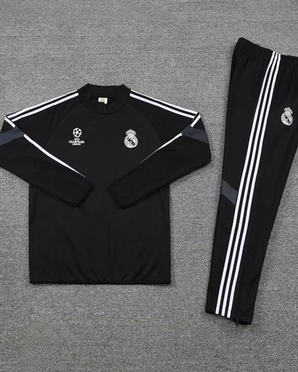 Real Madrid Champions League Tracksuit (Black)