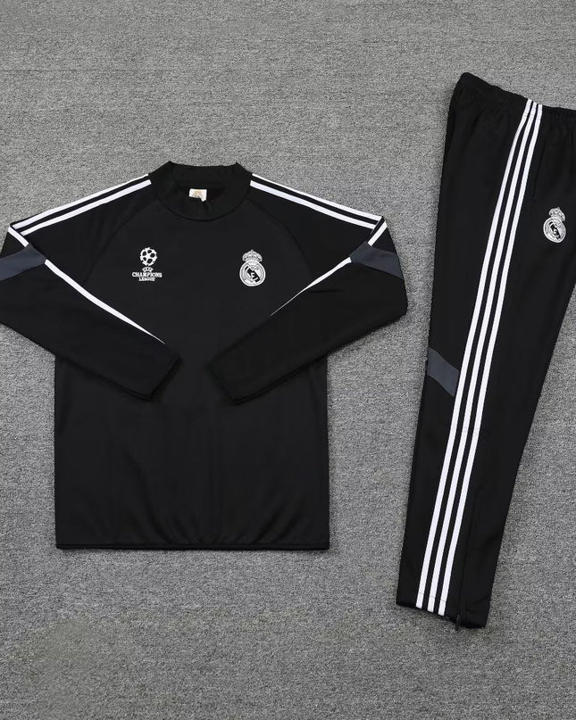 Real Madrid Champions League Tracksuit (Black)