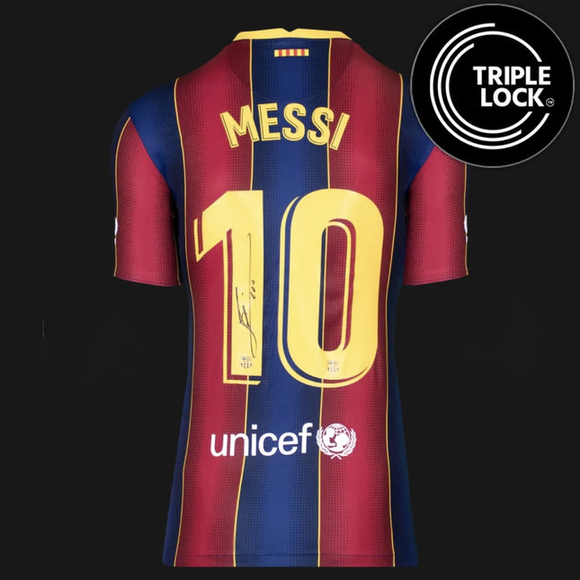 2020-21 Barcelona Home Jersey | Messi Signed Shirt