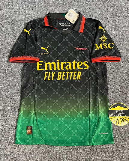 AC Milan x Offf Whitee Black Player Issue Kit