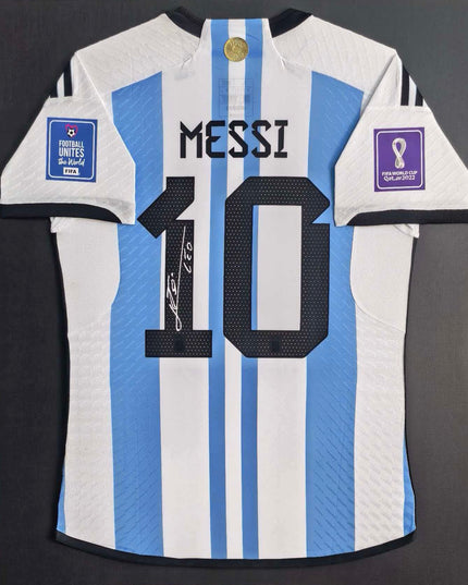 LM10 Argentina 2022 World Cup Home Signed Shirt