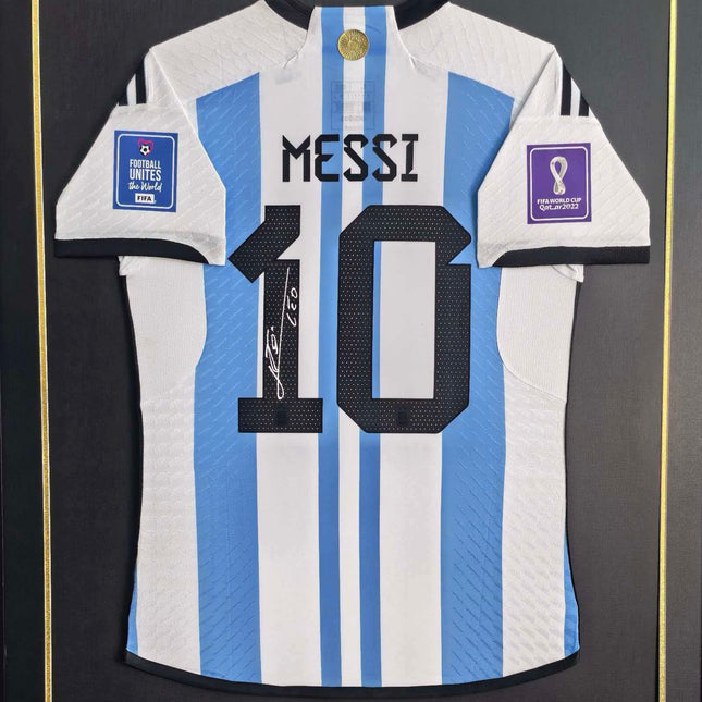 LM10 Argentina 2022 World Cup Home Signed Shirt