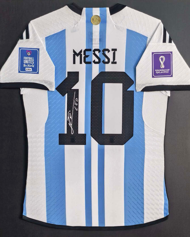 LM10 Argentina 2022 World Cup Home Signed Shirt