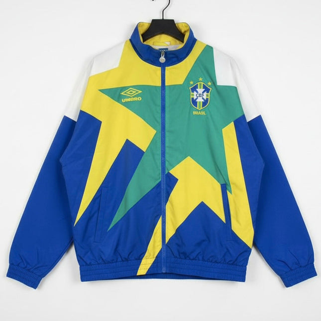 Brazil Retro Windbreaker (Blue and Yellow)