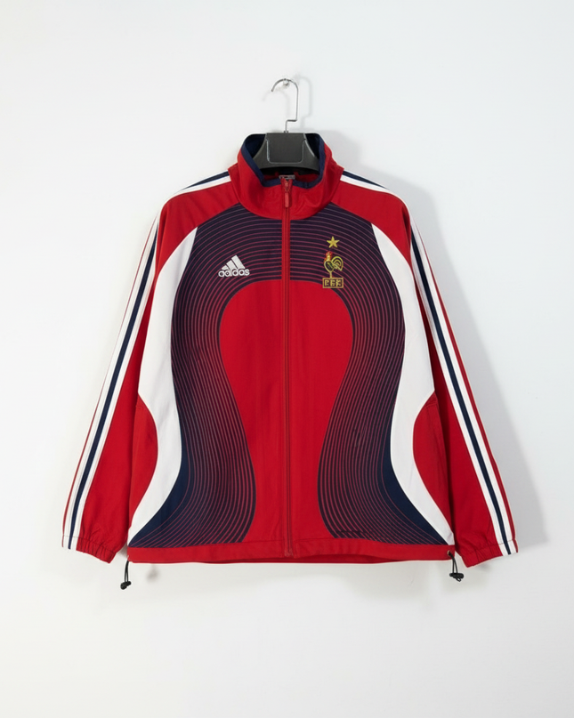 France Retro Windbreaker (Red)