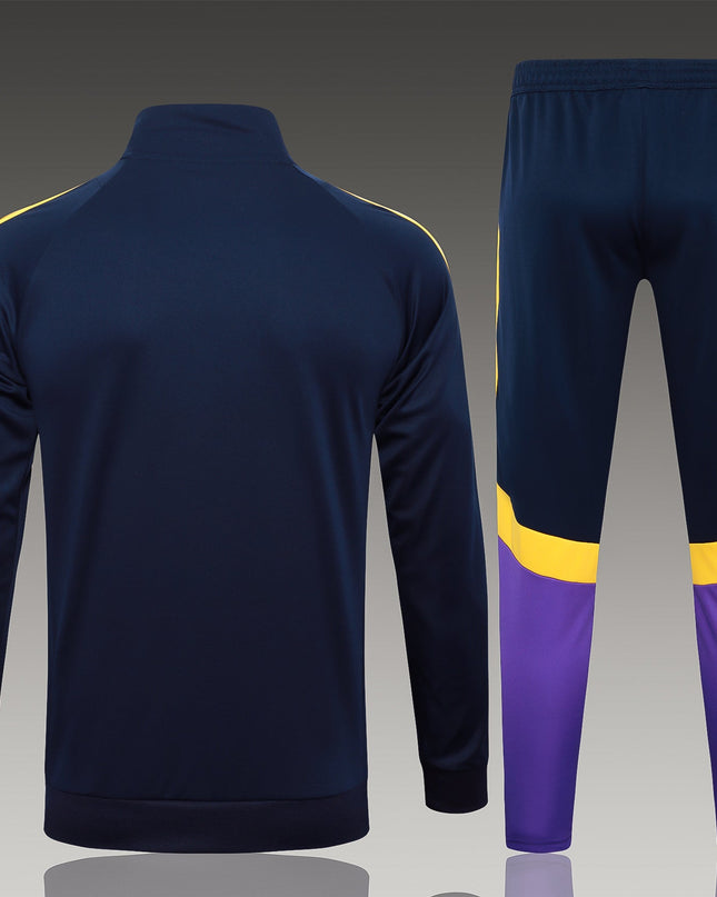 2024-25 Real Madrid Bule-Purple Training Suit Kit Long zipper S-2XL