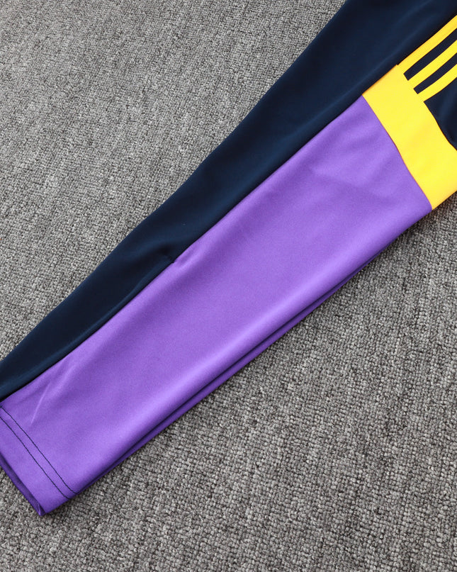 2024-25 Real Madrid Bule-Purple Training Suit Kit Long zipper S-2XL