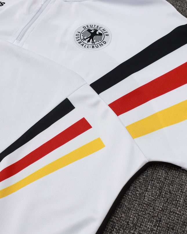 2024-25 German White (sleeves red, yellow and black) training suit S-2XL