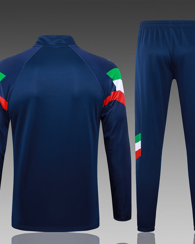 2024-25 Italy Royal Blue (sleeves red, white and green) Training Suit S-2XL