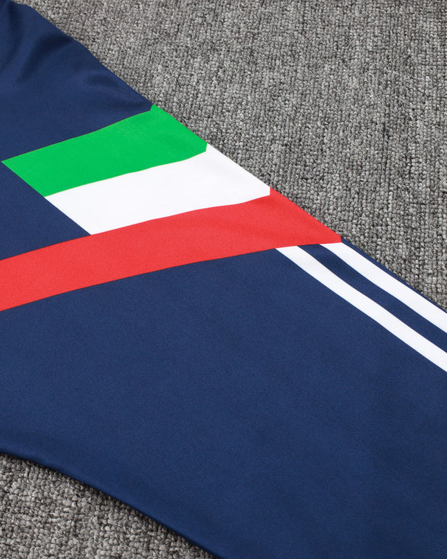 2024-25 Italy Royal Blue (sleeves red, white and green) Training Suit S-2XL