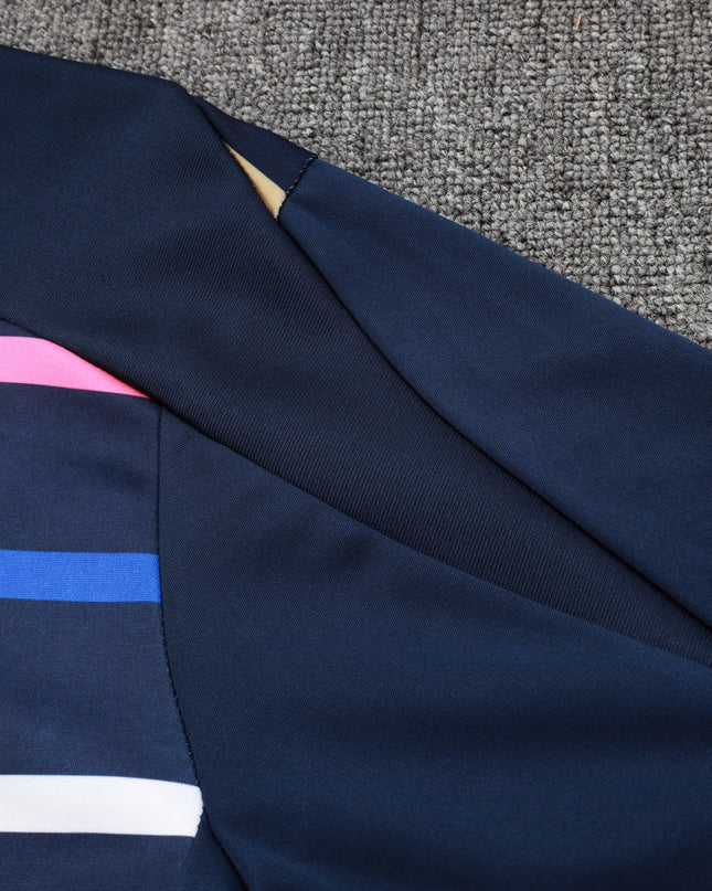 2024-25 French royal blue striped training suit S-2XL