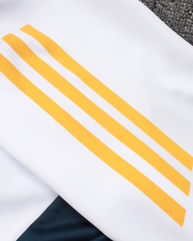 2024-25 Real Madrid White Training Suit Kit Long zipper S-2XL