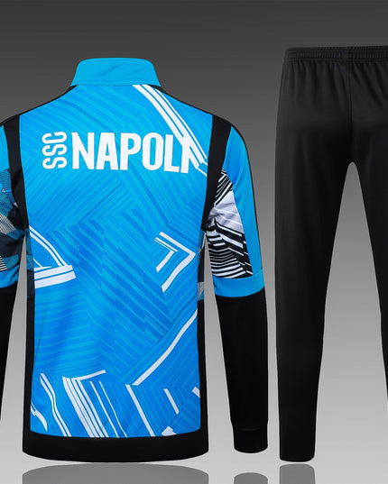 2024-25 Napoli Lake Blue Inkjet Long Pull Training Suit S-2XL
