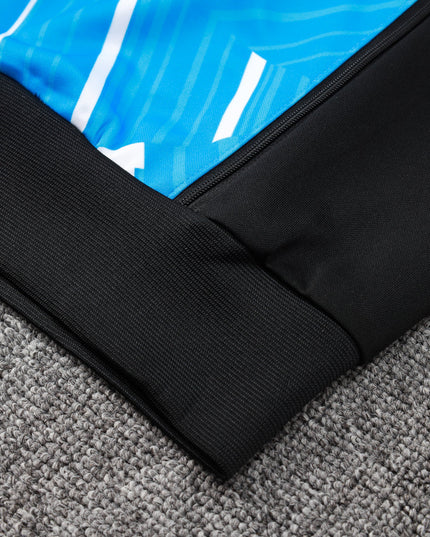 2024-25 Napoli Lake Blue Inkjet Long Pull Training Suit S-2XL