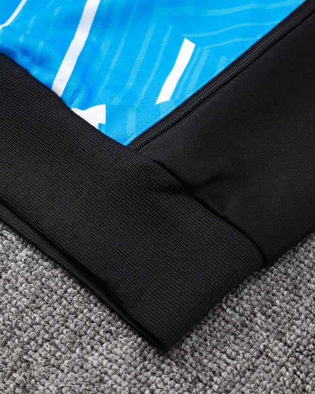 2024-25 Napoli Lake Blue Inkjet Long Pull Training Suit S-2XL