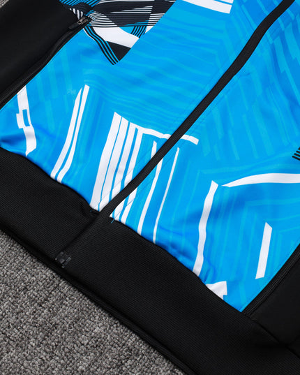2024-25 Napoli Lake Blue Inkjet Long Pull Training Suit S-2XL