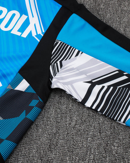 2024-25 Napoli Lake Blue Inkjet Long Pull Training Suit S-2XL