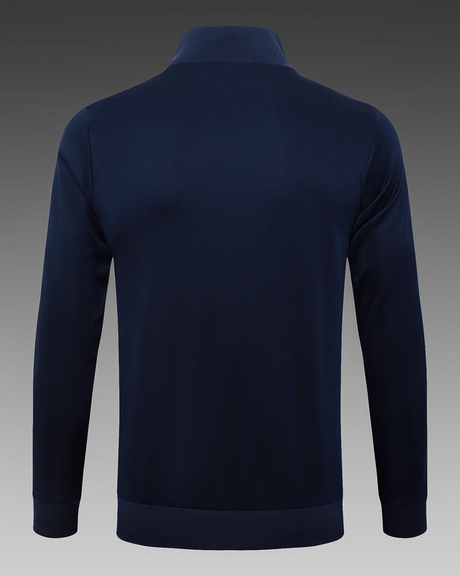 2024-25 Real Madrid Royal blue Training Suit Kit Long zipper S-2XL
