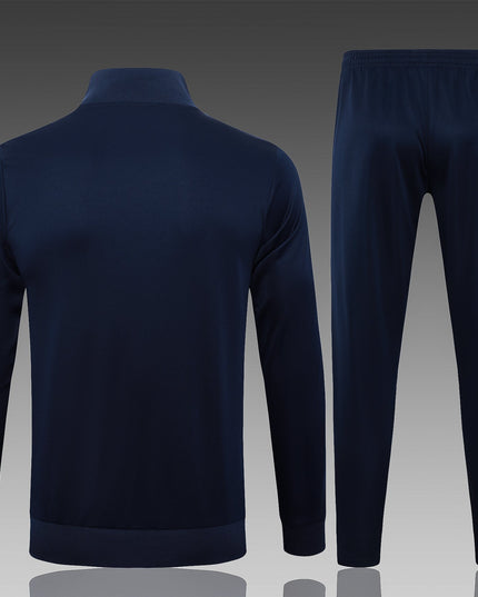 2024-25 Real Madrid Royal blue Training Suit Kit Long zipper S-2XL