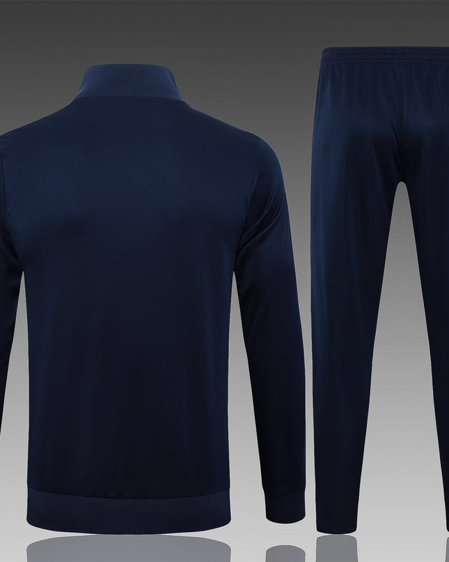 2024-25 Real Madrid Royal blue Training Suit Kit Long zipper S-2XL