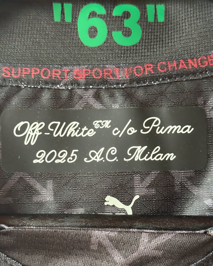 AC Milan × OFF-White 24/25 Black Special Shirt