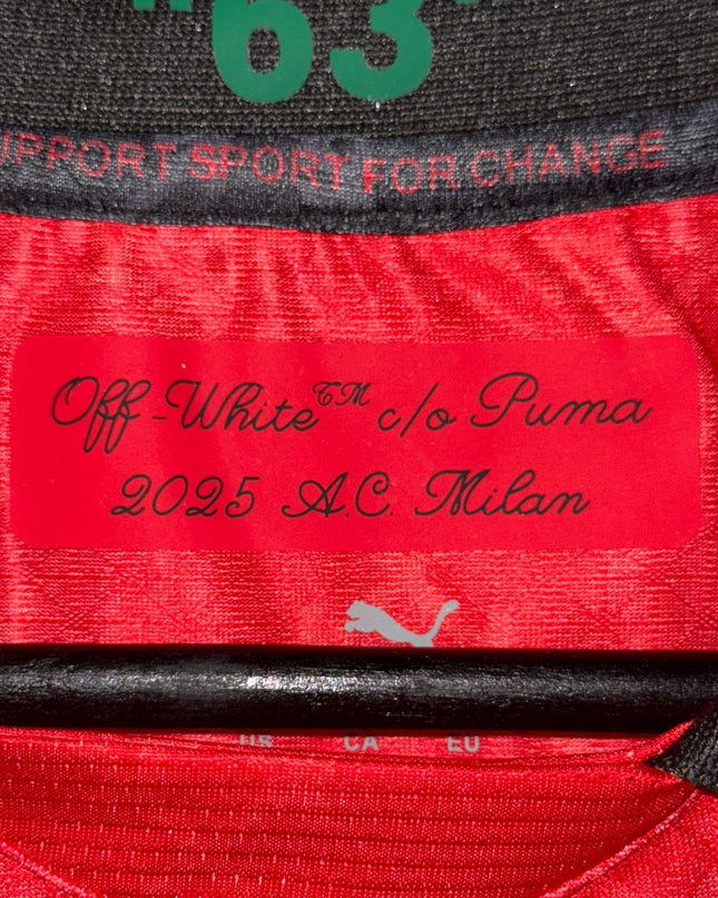 Camiseta especial roja 24/25 del AC Milan × OFF-White