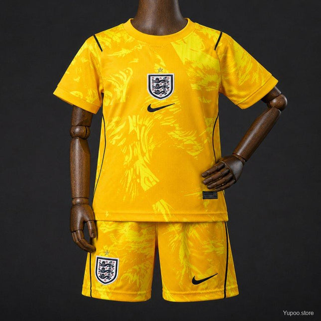 England 2026 World Cup Yellow Goalkeeper Kids Kit