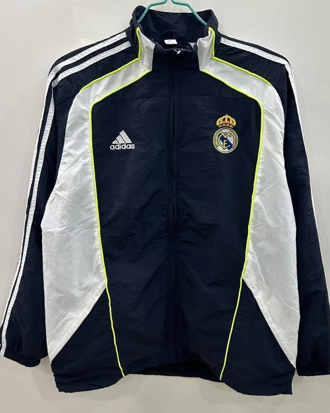 Real Madrid Retro Windbreaker (Black)