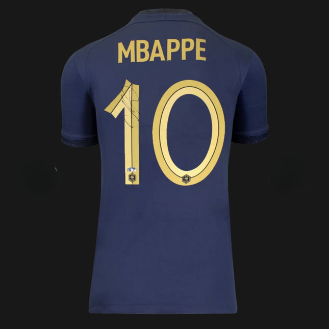 2022 France Home Jersey | Mbappé Signed Shirt