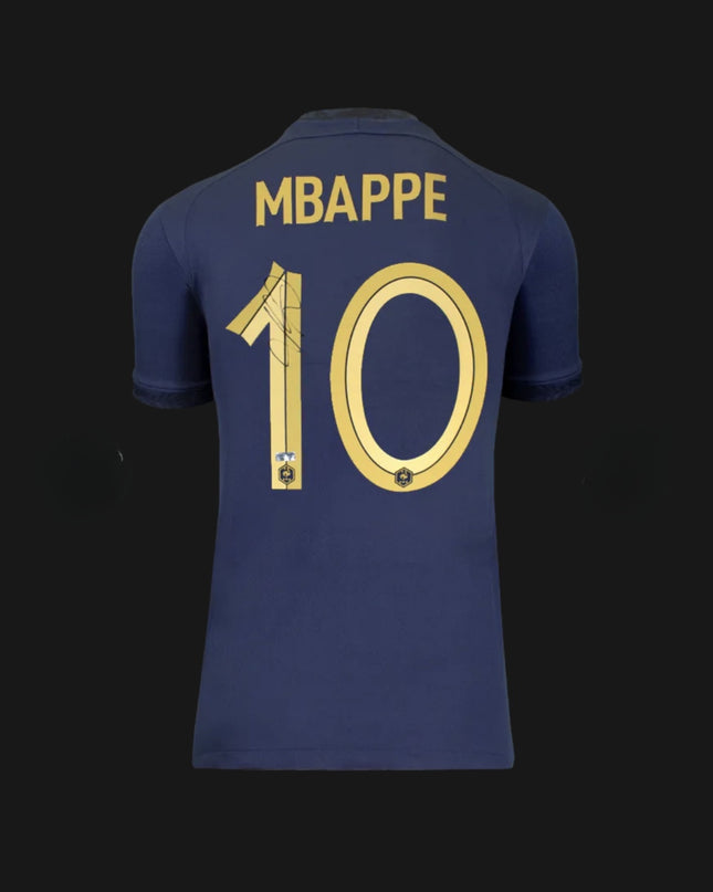 2022 France Home Jersey | Mbappé Signed Shirt