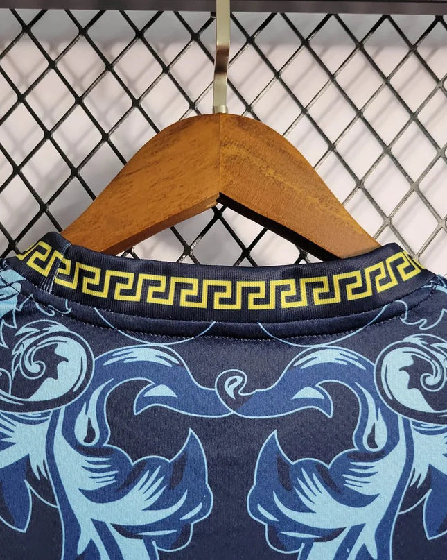 Italy Versace 2024 Blue Special Shirt