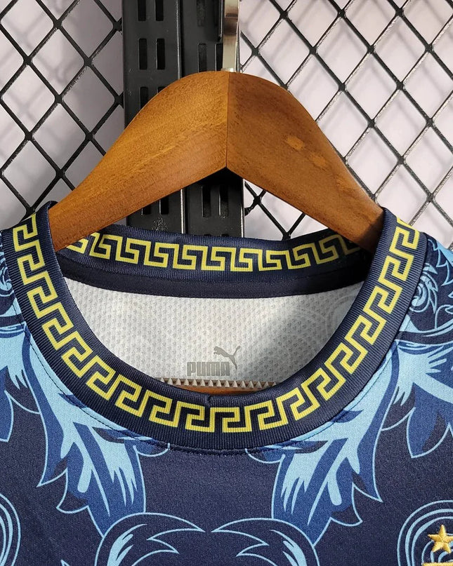 Italy Versace 2024 Blue Special Shirt